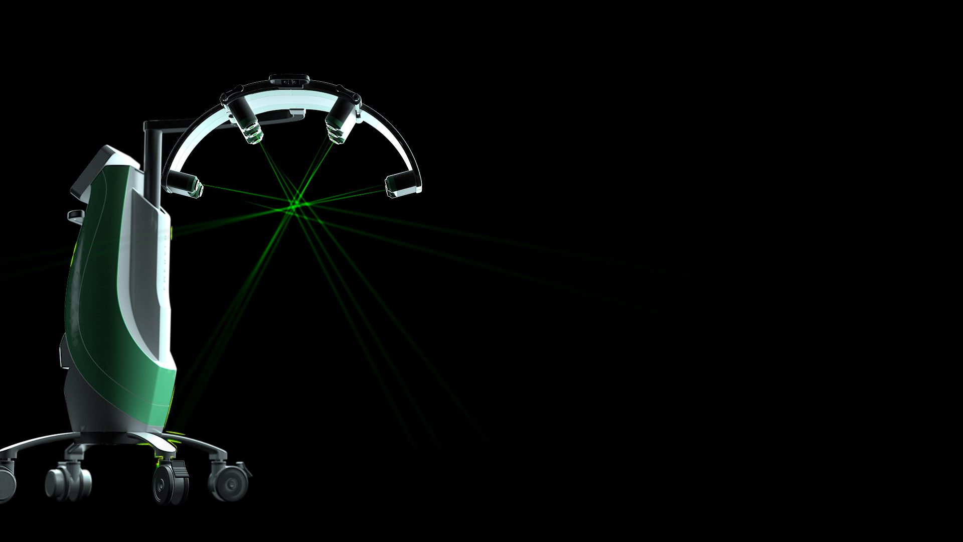 Emerald aesthetic machine transparent background render